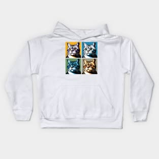 American Shorthair Pop Art - Cat Lovers Kids Hoodie